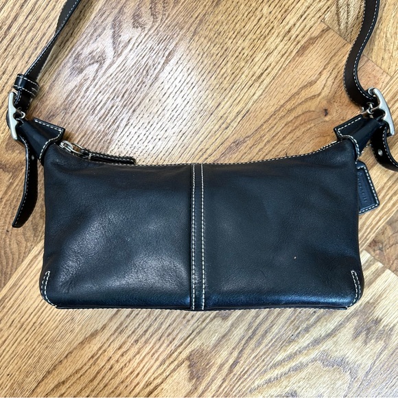 SOLD. Y2K COACH 9564 LEGACY DEMI HOBO BLACK LEATHER PURSE HAND BAG - Picture 7 of 11